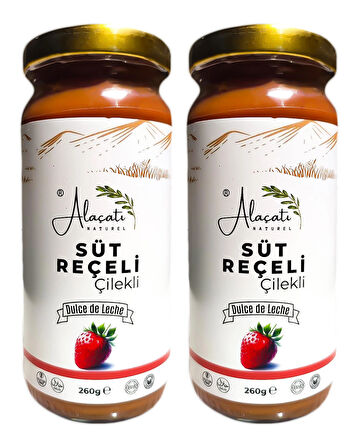 Çilekli Doğal Süt Reçeli 260g x2 Adet