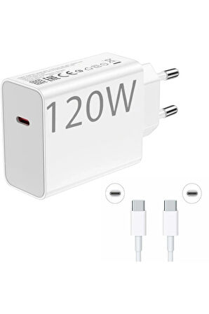 120 Watt Turbo Fast Şarj Cihazı Xiaomi Redmi Samsung Uyumlu 120w Turbo Fast Hızlı Şarj Cihazı