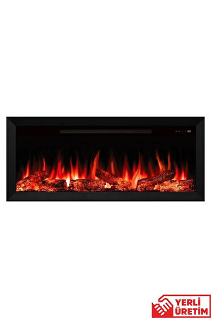 Alaf 130 Elektrikli Şömine - Isıtıcılı, Metal Çerçeveli, Sınırsız Renkli