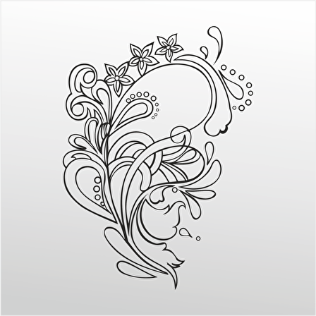 Folyo Sticker Çiçek Deseni