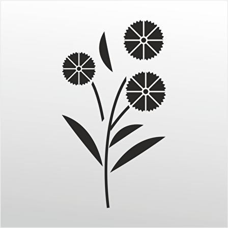 Folyo Sticker Çiçek Deseni