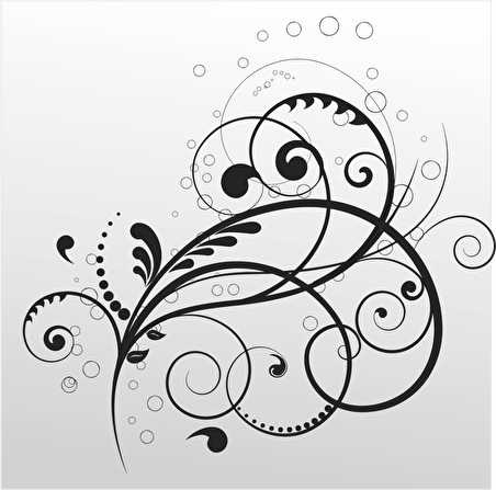 Folyo Sticker Çiçek Deseni