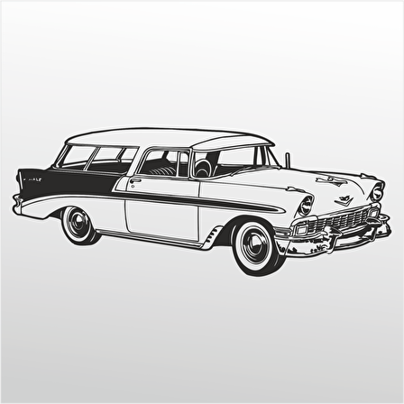 Folyo Sticker Klasik Araba