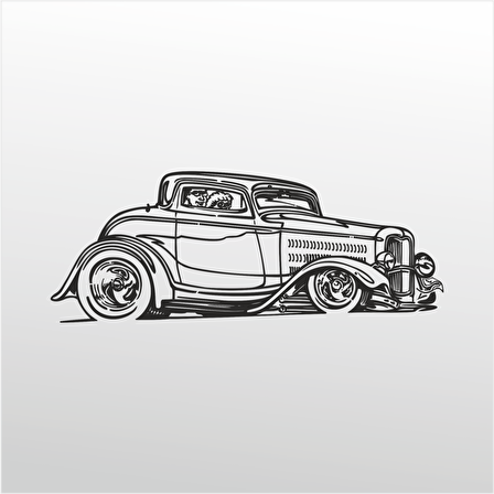 Folyo Sticker Klasik Araba