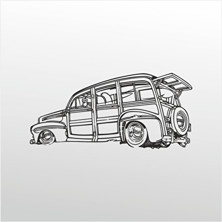 Folyo Sticker Klasik Araba