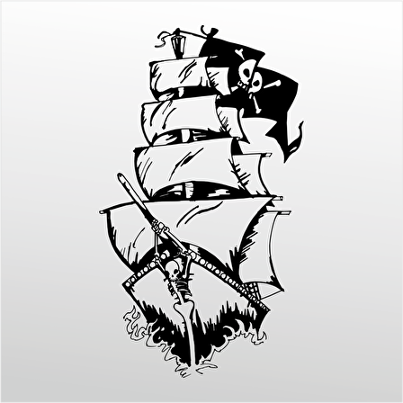 Folyo Sticker Korsan Gemisi