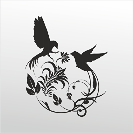 Folyo Sticker Kuş Deseni