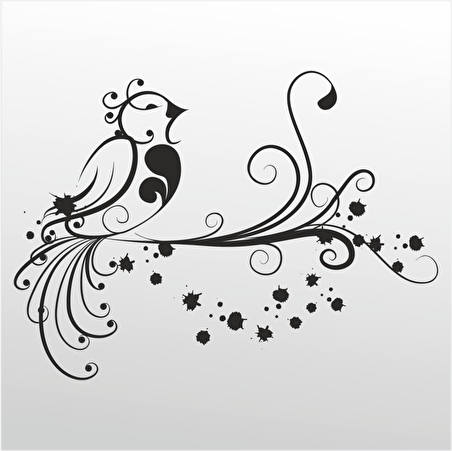 Folyo Sticker Kuş Deseni