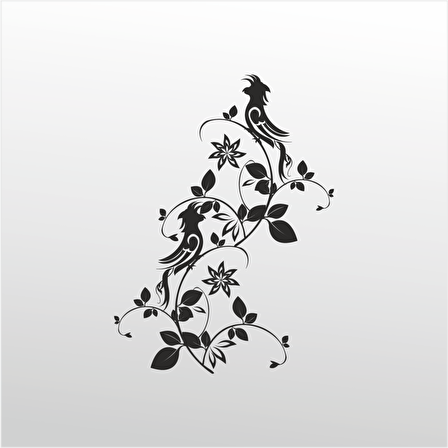 Folyo Sticker Kuş Deseni