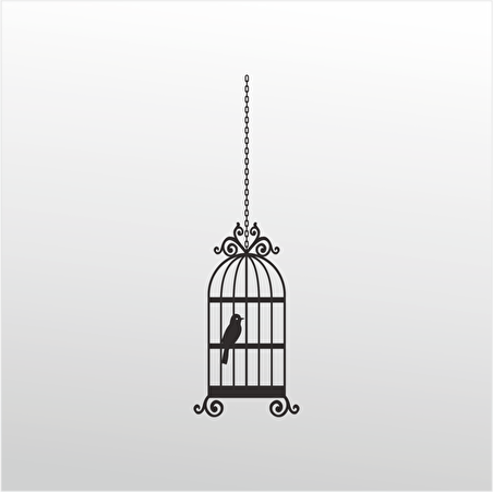 Folyo Sticker Kuş Kafesi