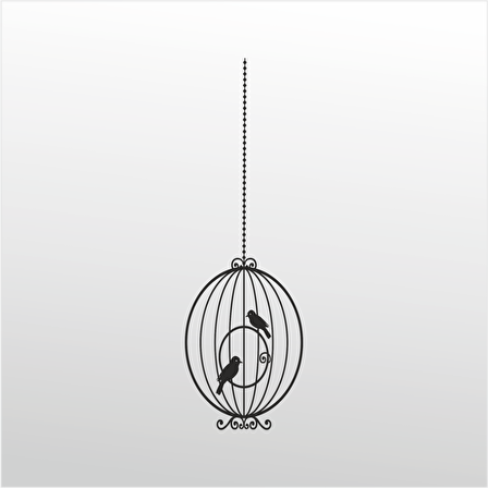 Folyo Sticker Kuş Kafesi