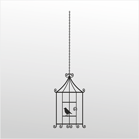 Folyo Sticker Kuş Kafesi