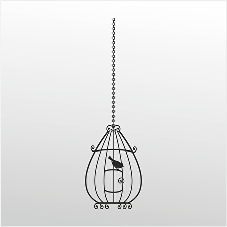 Folyo Sticker Kuş Kafesi