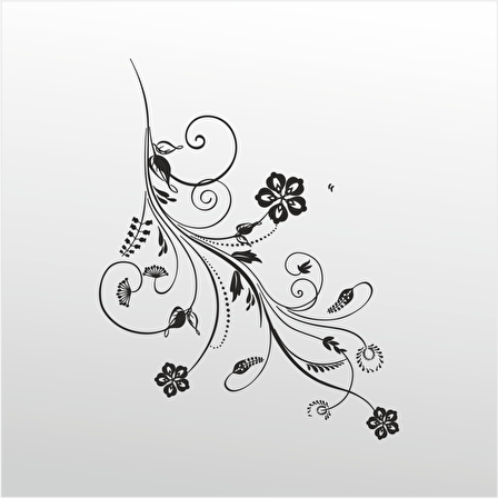 Folyo Sticker  Çiçek Deseni
