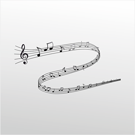 Folyo Sticker Müzik Notaları