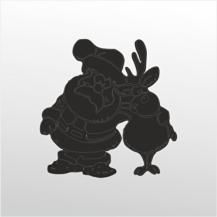 Folyo Sticker Noel Baba Ve Yol Arkadaşı