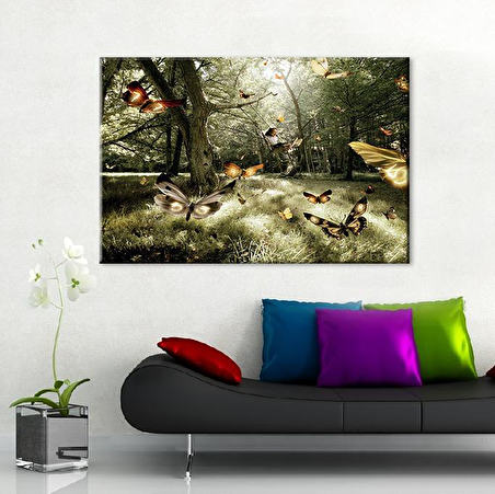 Kelebekler Kanvas Tablo