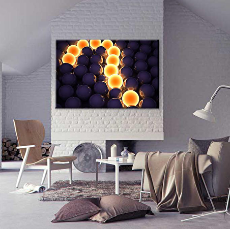 Neon Top Kanvas Tablo