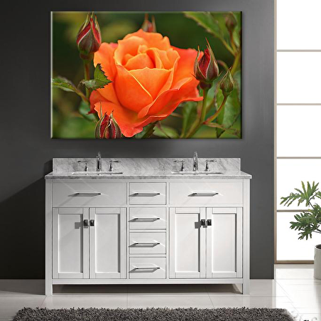 Turuncu Gül Kanvas Tablo