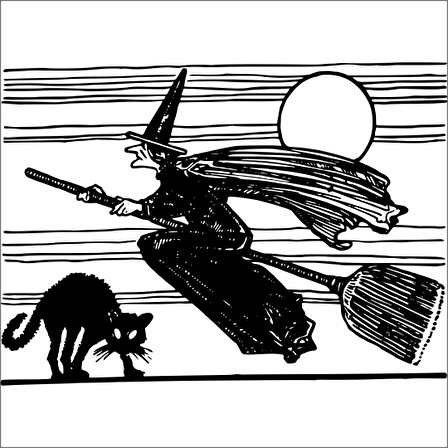 SÜPÜRGELİ CADI FOLYO STİCKER