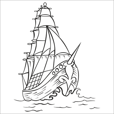 YELKENLİ TEKNE FOLYO STİCKER