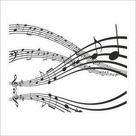 MÜZİK NOTASI FOLYO STİCKER