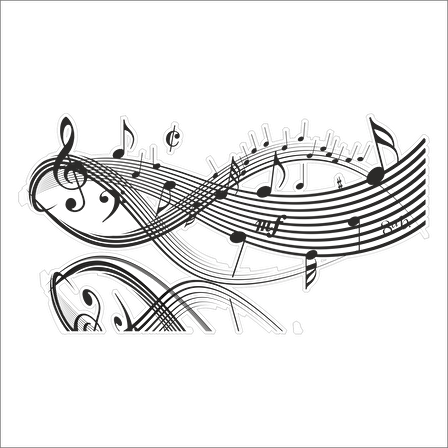 MÜZİK NOTASI FOLYO STİCKER