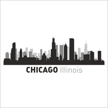 CHICAGO LİLİNOİS FOLYO STİCKER