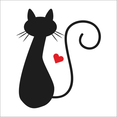 KALPLİ KEDİ  FOLYO STİCKER