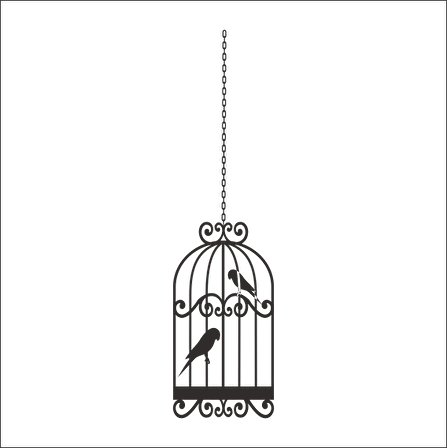 KUŞ KAFESİ   FOLYO STİCKER