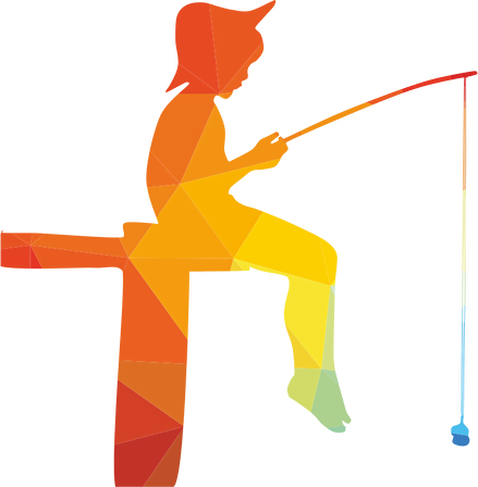 BALIK TUTAN KIZ FOLYO STİCKER