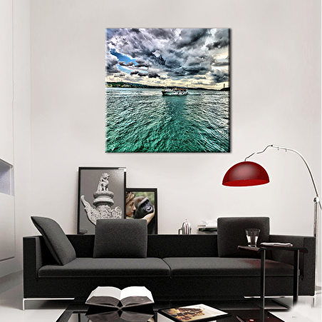 Yeşil Yansıyan Deniz Kanvas Tablo