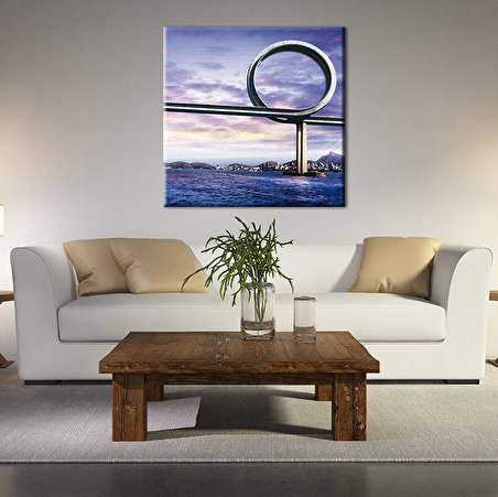 Daire Yol Kanvas Tablo