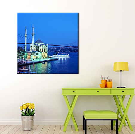 İstanbul Köprü Ve Camii Kanvas Tablo