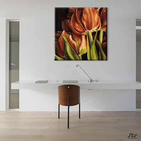 Oryantal Lale Kanvas Tablo