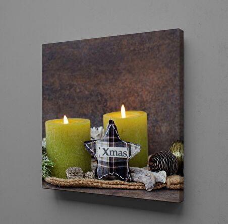 İKİLİ YEŞİL MUM