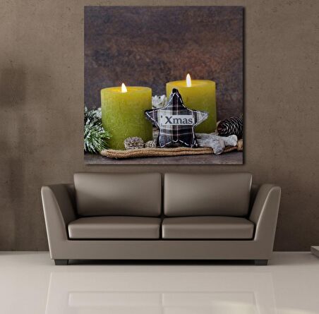 İKİLİ YEŞİL MUM