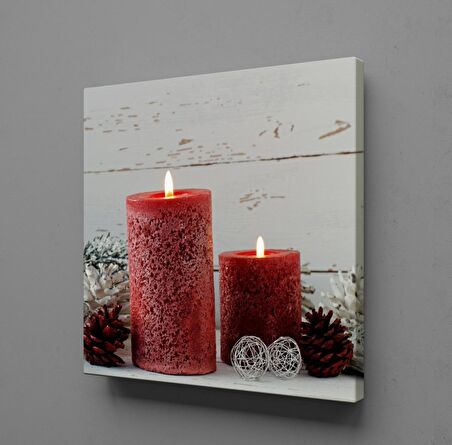 İKİLİ BEYAZ VE KIRMIZI MUM