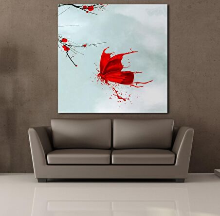 KIRMIZIYA BOYANMIŞ KELEBEK