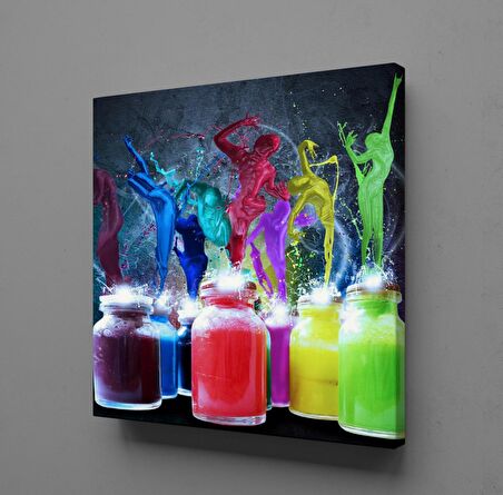 RENKLİ DANS EDEN BOYALAR