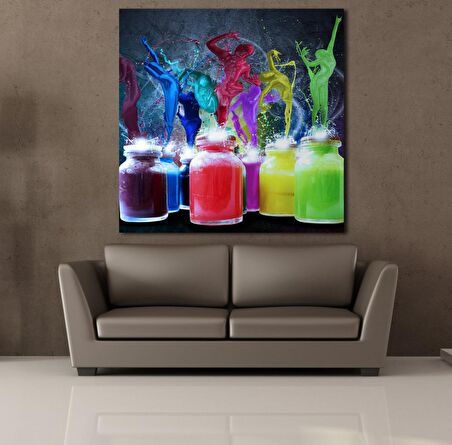 RENKLİ DANS EDEN BOYALAR