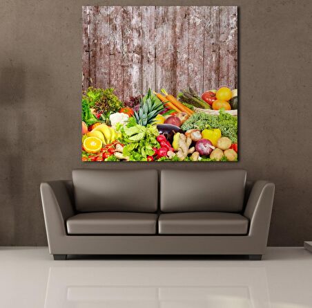 SEBZE VE MEYVELER TEMALI KANVAS TABLO
