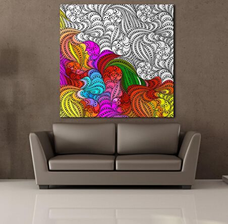 RENGARENK TEMALI KANVAS TABLO