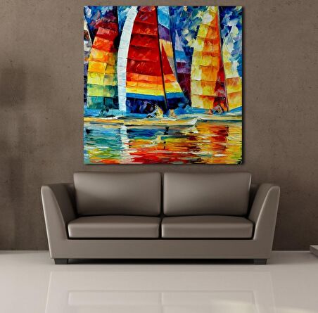 GEMİLER TEMALI KANVAS TABLO