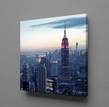 ŞEHİR MANZARALARI VE AKŞAM ÜSTÜ TEMALI KANVAS TABLO