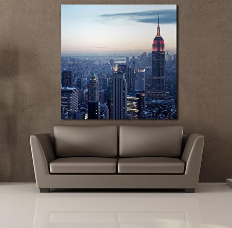 ŞEHİR MANZARALARI VE AKŞAM ÜSTÜ TEMALI KANVAS TABLO