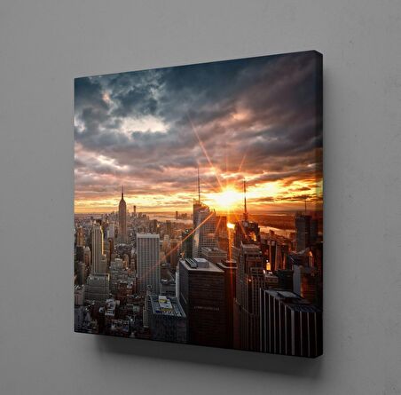 ŞEHİR MANZARALARI VE AKŞAM KANVAS TABLO