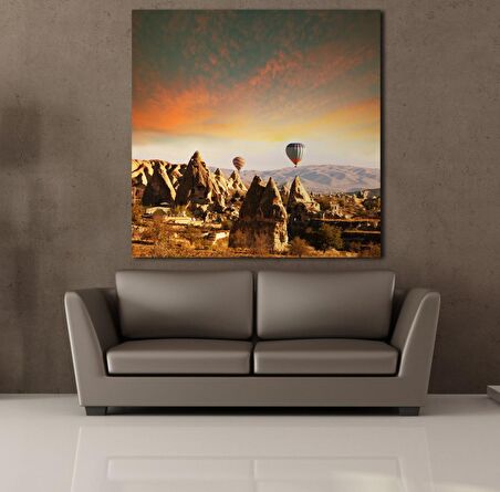 UÇAN BALONLAR TEMALI KANVAS TABLO