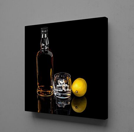 ŞİŞEDEKİ ALKOL KANVAS TABLO