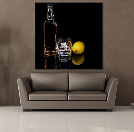 ŞİŞEDEKİ ALKOL KANVAS TABLO